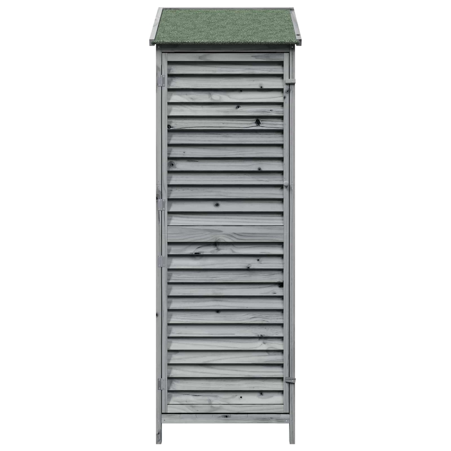 Gartenschuppen Grau 59 x 56 x 176 cm Massivholz aus Fichte
