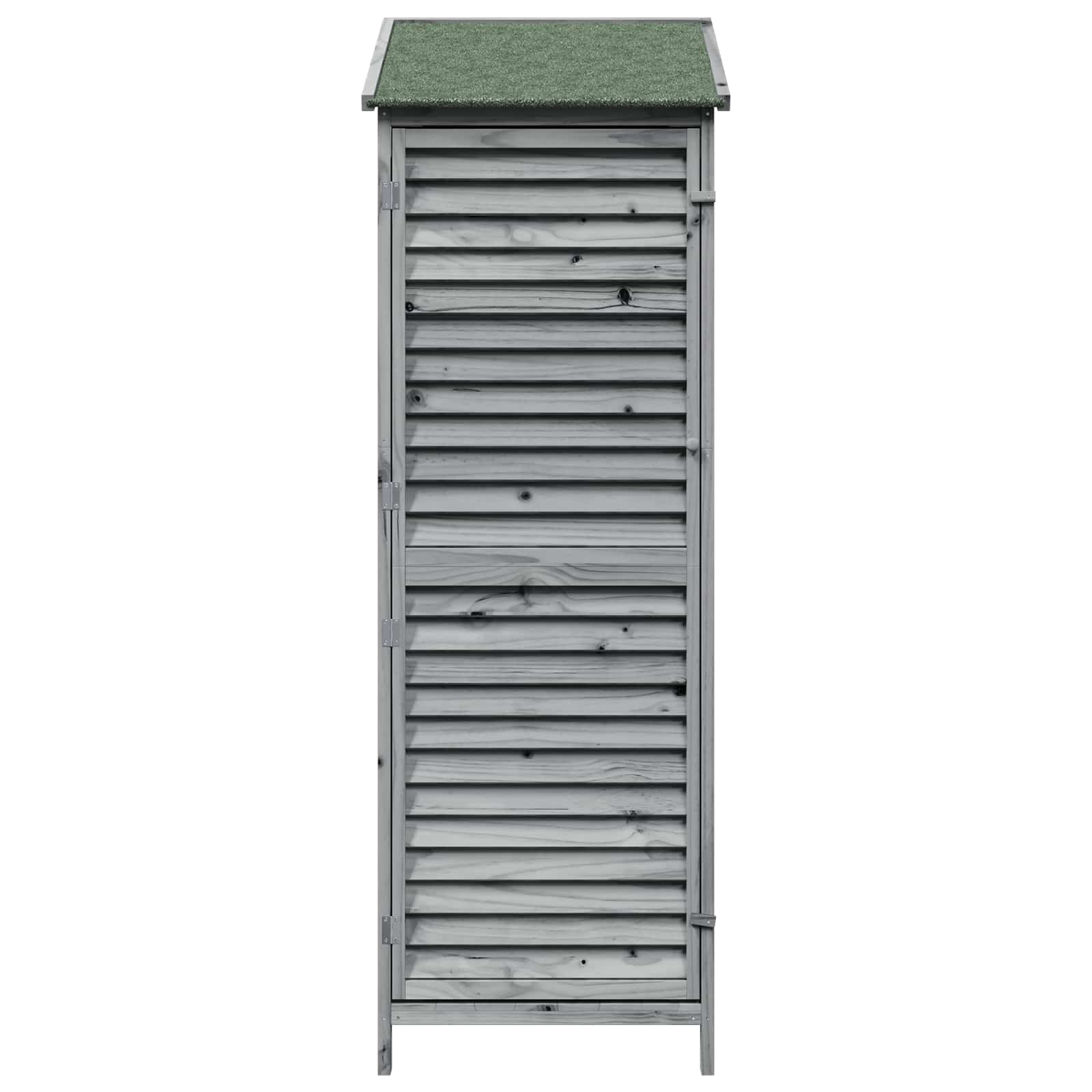 Gartenschuppen Grau 59 x 56 x 176 cm Massivholz aus Fichte