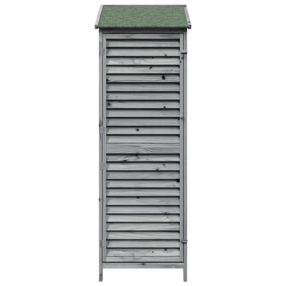 Gartenschuppen Grau 59,5 x 56 x 176,5 cm Massivholz aus Fichte