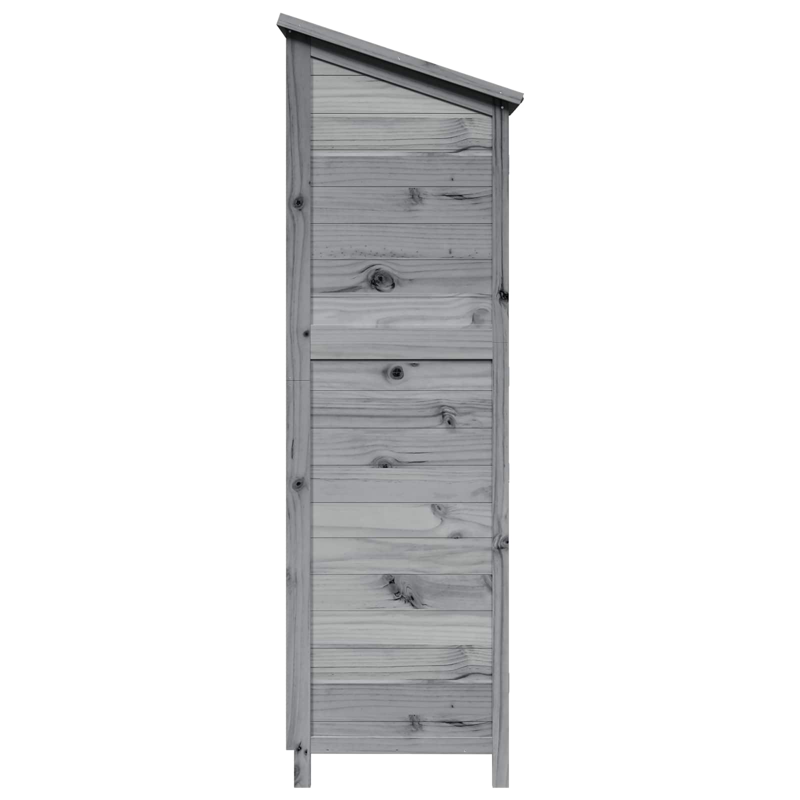 Gartenschuppen Grau 59 x 56 x 176 cm Massivholz aus Fichte