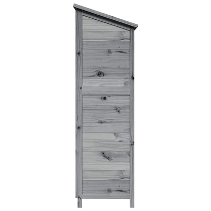 Gartenschuppen Grau 59,5 x 56 x 176,5 cm Massivholz aus Fichte