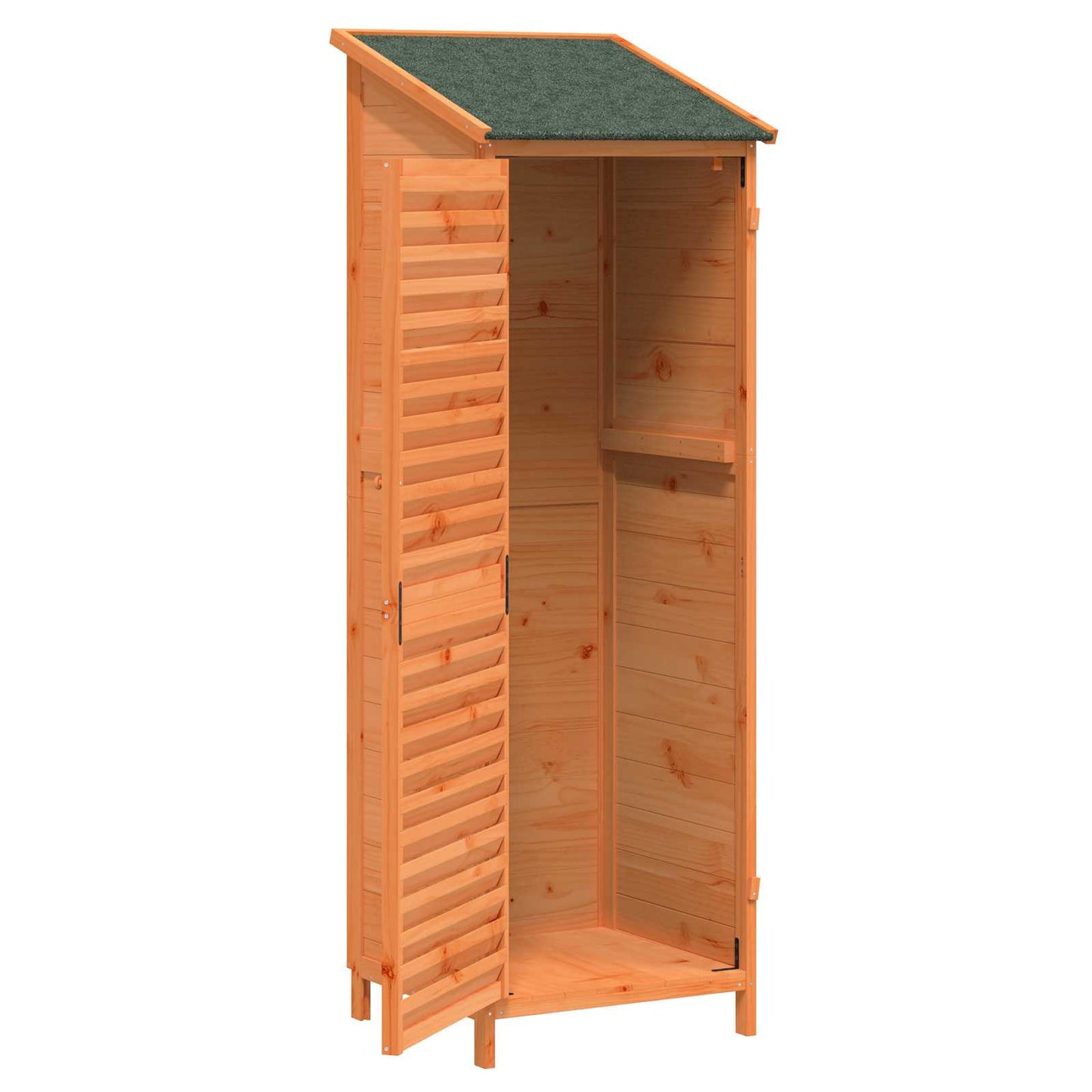 Gartenschuppen Braun 59 x 56 x 176 cm Massivholz aus Fichte