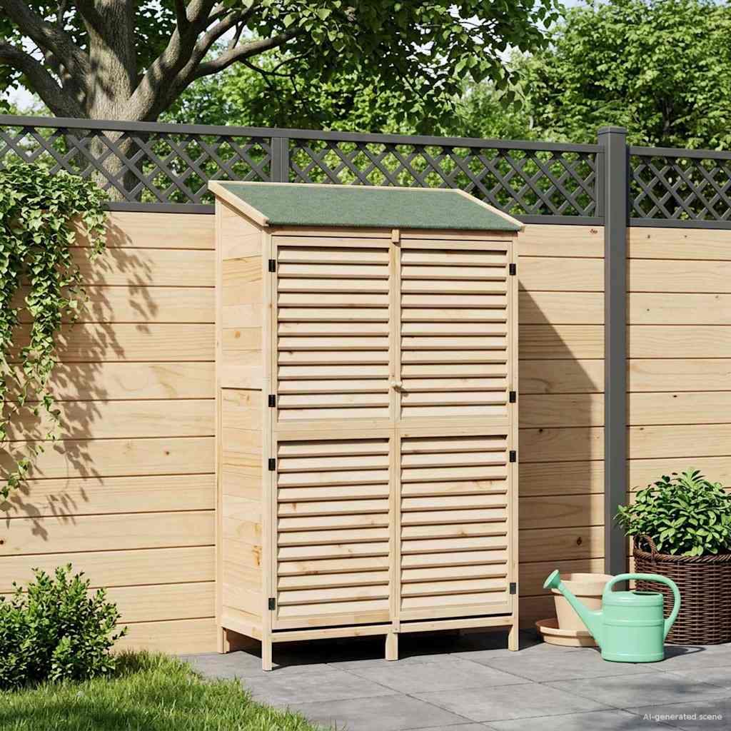 Gartenschuppen Natur 106 x 56 x 176,5 cm Massivholz aus Fichte