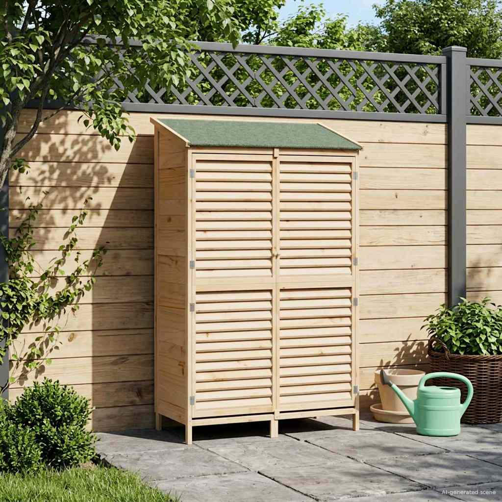 Gartenschuppen Natur 106 x 56 x 176,5 cm Massivholz aus Fichte