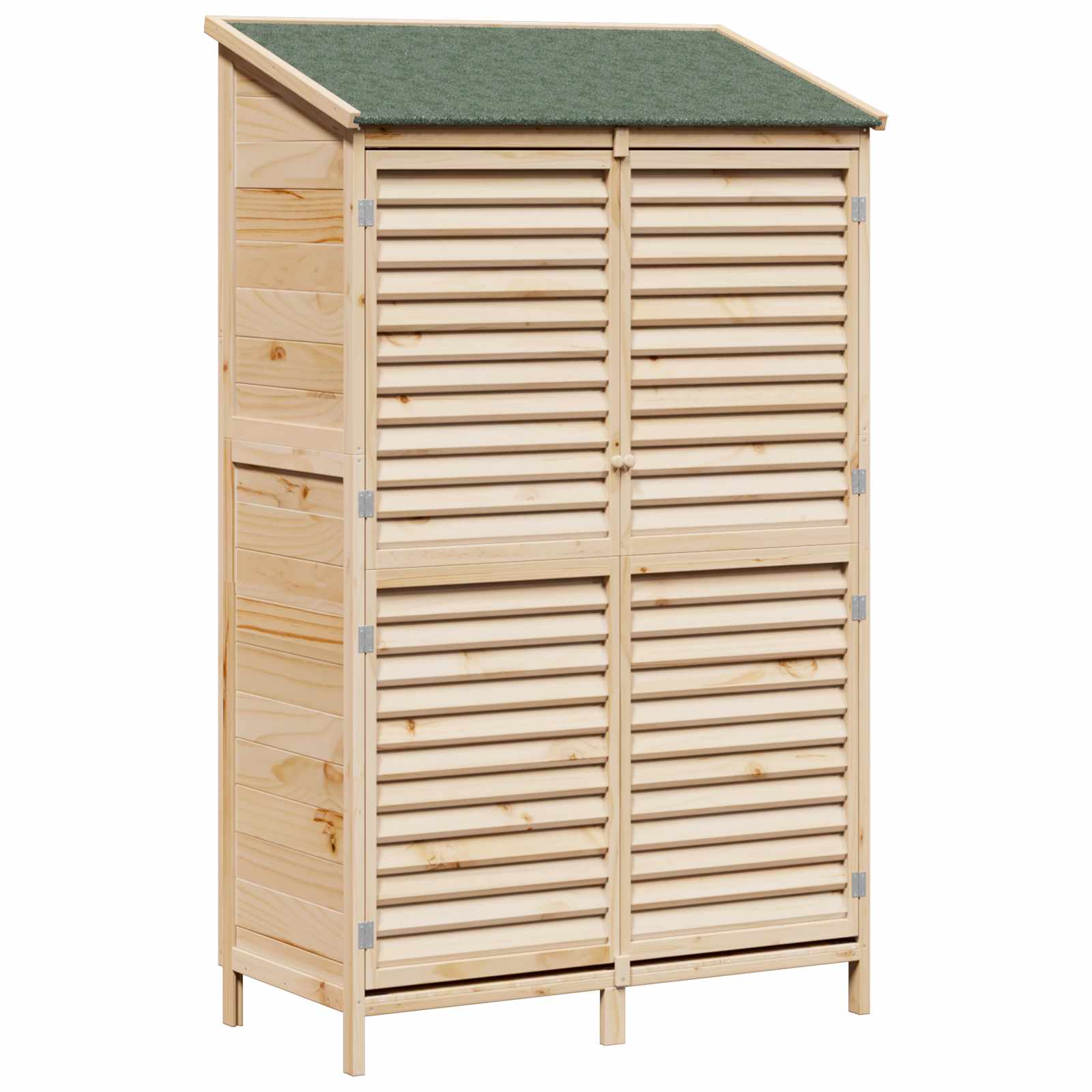 Gartenschuppen Natur 106 x 56 x 176,5 cm Massivholz aus Fichte