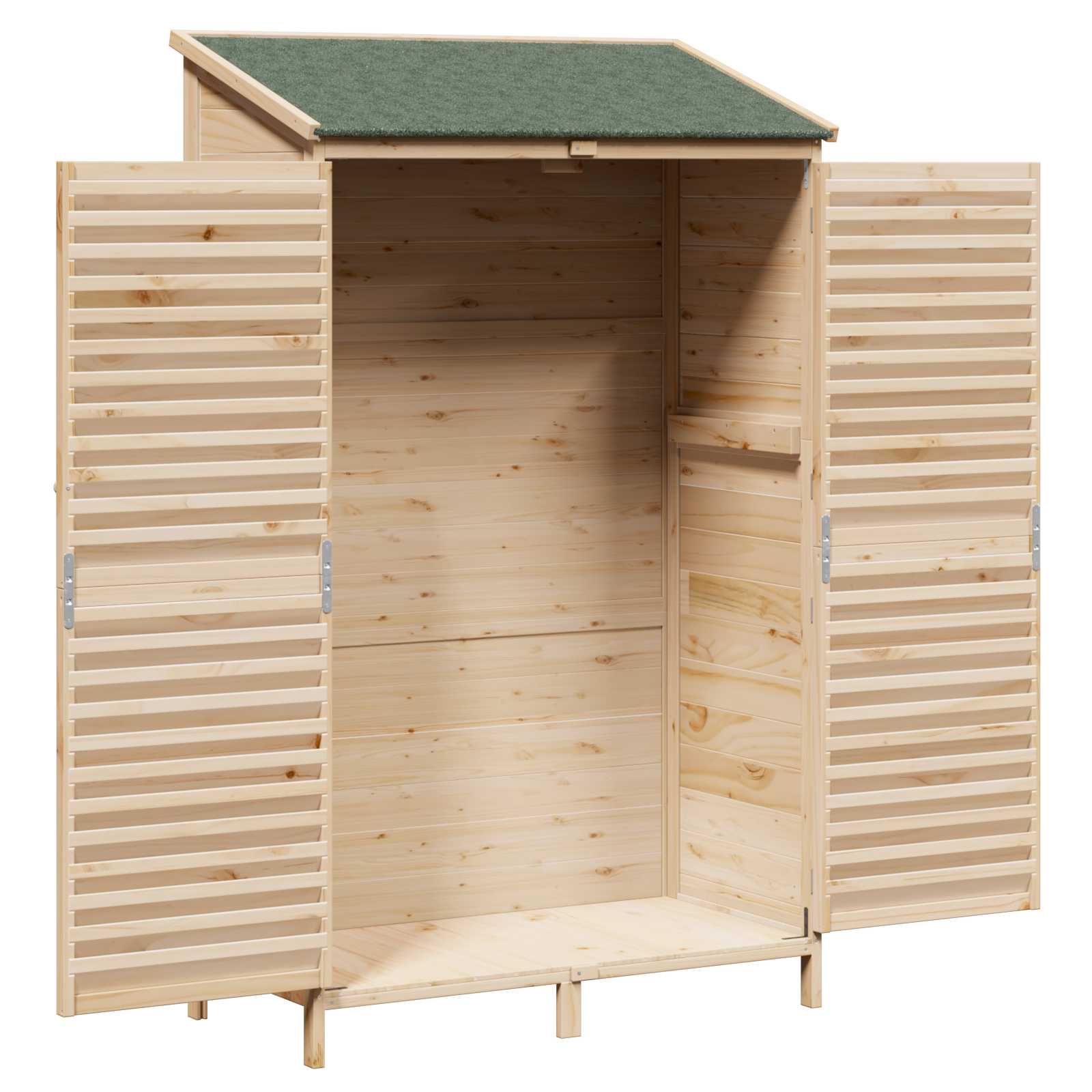 Gartenschuppen Natur 106 x 56 x 176,5 cm Massivholz aus Fichte