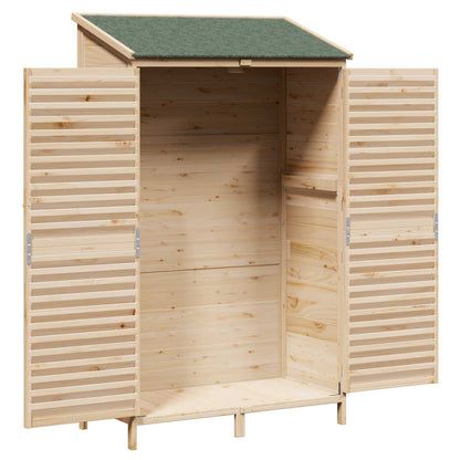 Gartenschuppen Natur 106 x 56 x 176,5 cm Massivholz aus Fichte