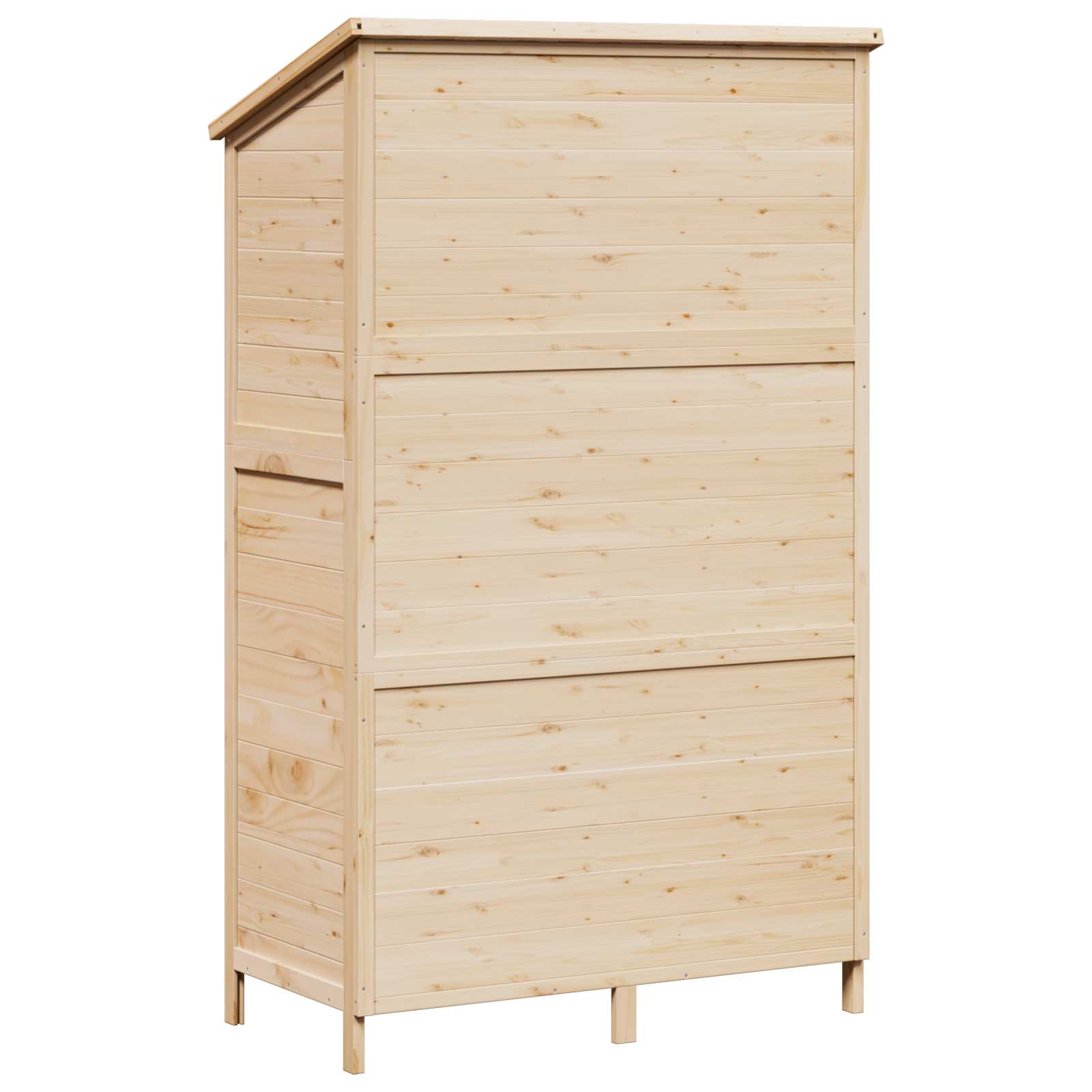 Gartenschuppen Natur 106 x 56 x 176,5 cm Massivholz aus Fichte