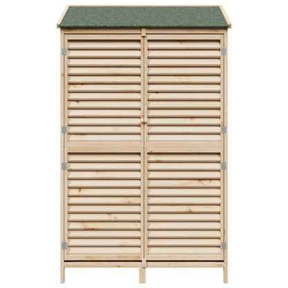 Gartenschuppen Natur 106 x 56 x 176,5 cm Massivholz aus Fichte
