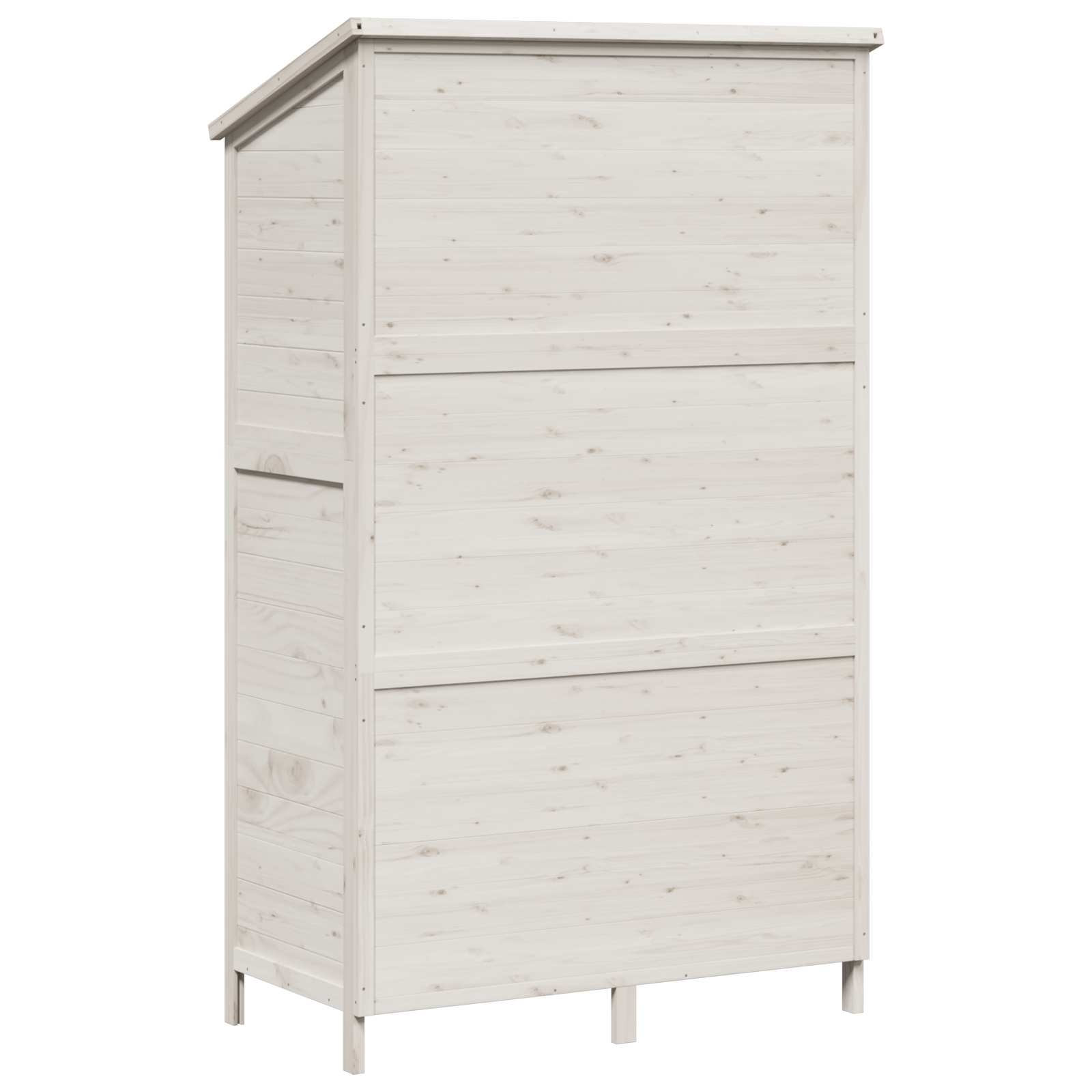 Gartenschuppen Weiß 106 x 56 x 176,5 cm Massivholz aus Fichte