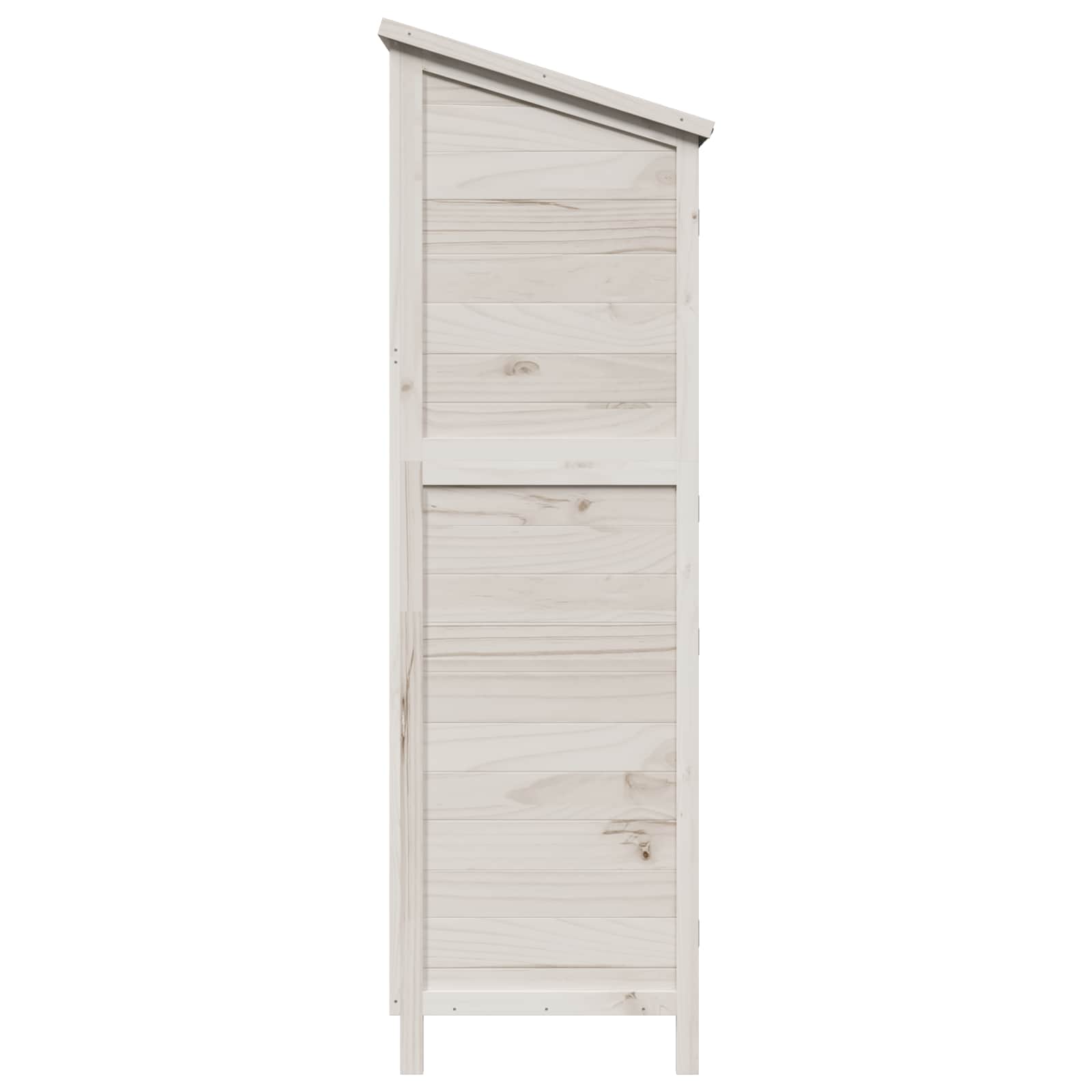 Gartenschuppen Weiß 106 x 56 x 176,5 cm Massivholz aus Fichte