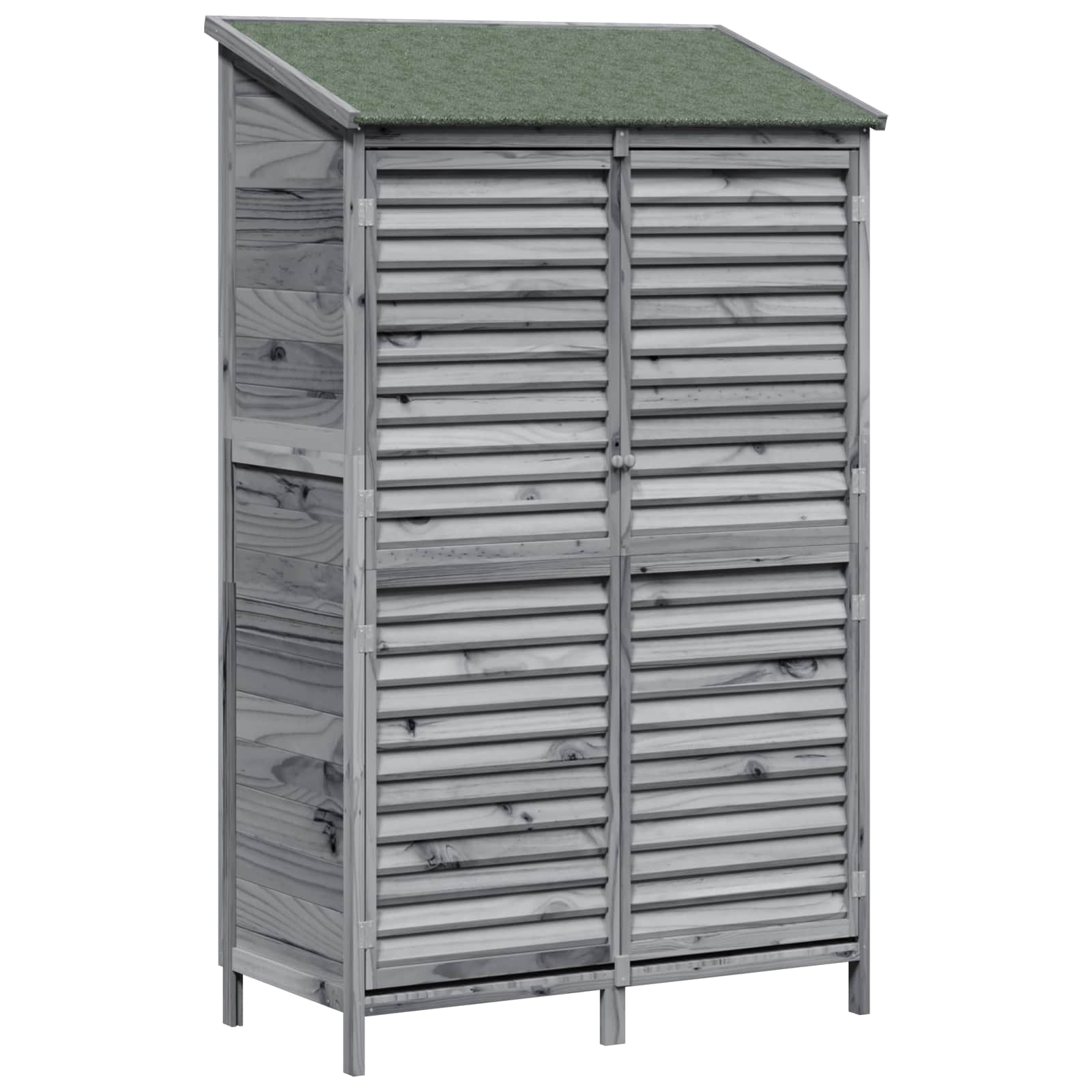 Gartenschuppen Grau 106 x 56 x 176,5 cm Massivholz aus Fichte