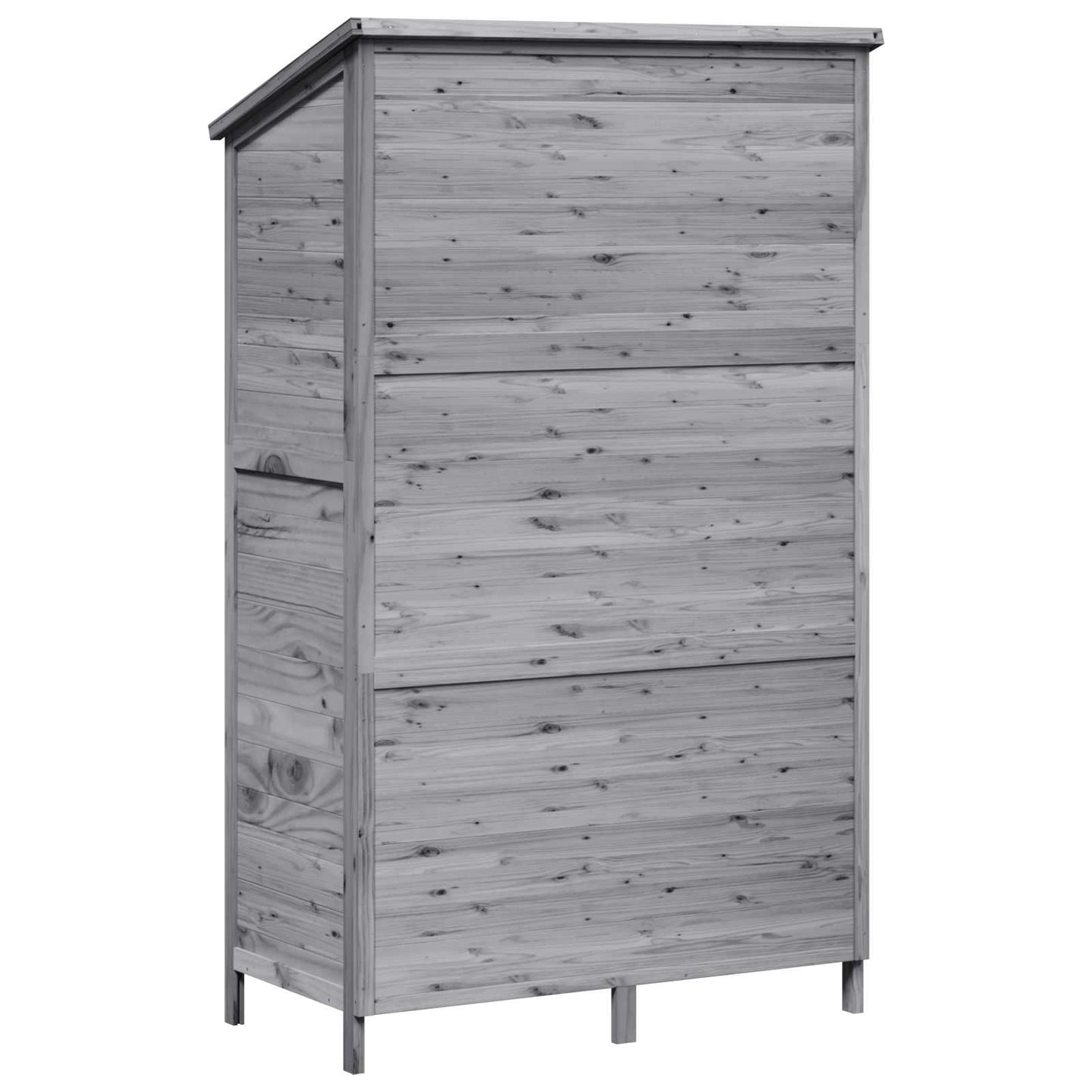 Gartenschuppen Grau 106 x 56 x 176,5 cm Massivholz aus Fichte