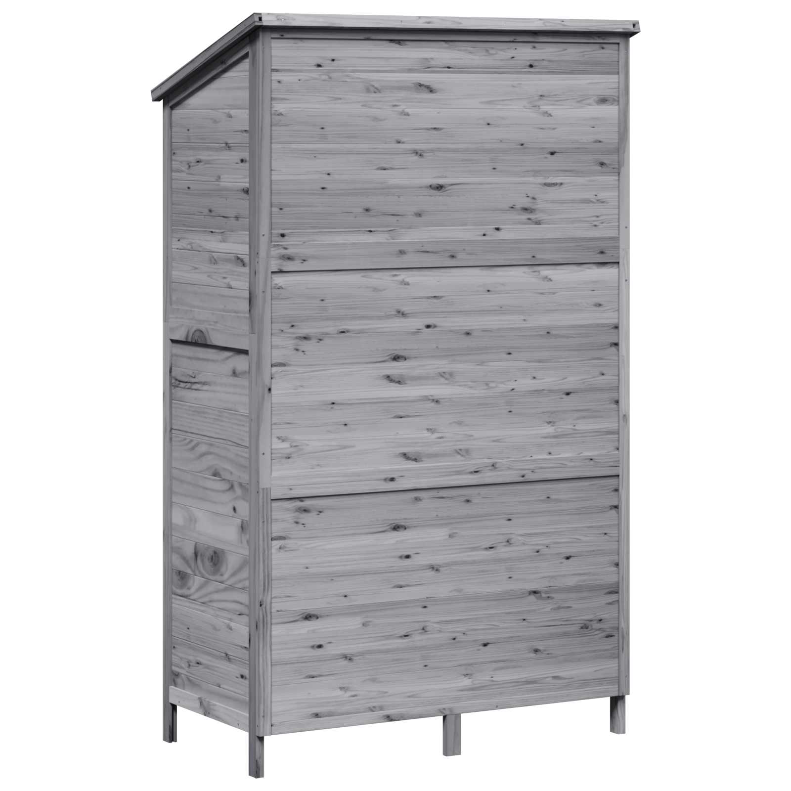 Gartenschuppen Grau 106 x 56 x 176,5 cm Massivholz aus Fichte