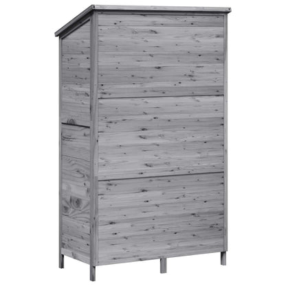 Gartenschuppen Grau 106 x 56 x 176,5 cm Massivholz aus Fichte
