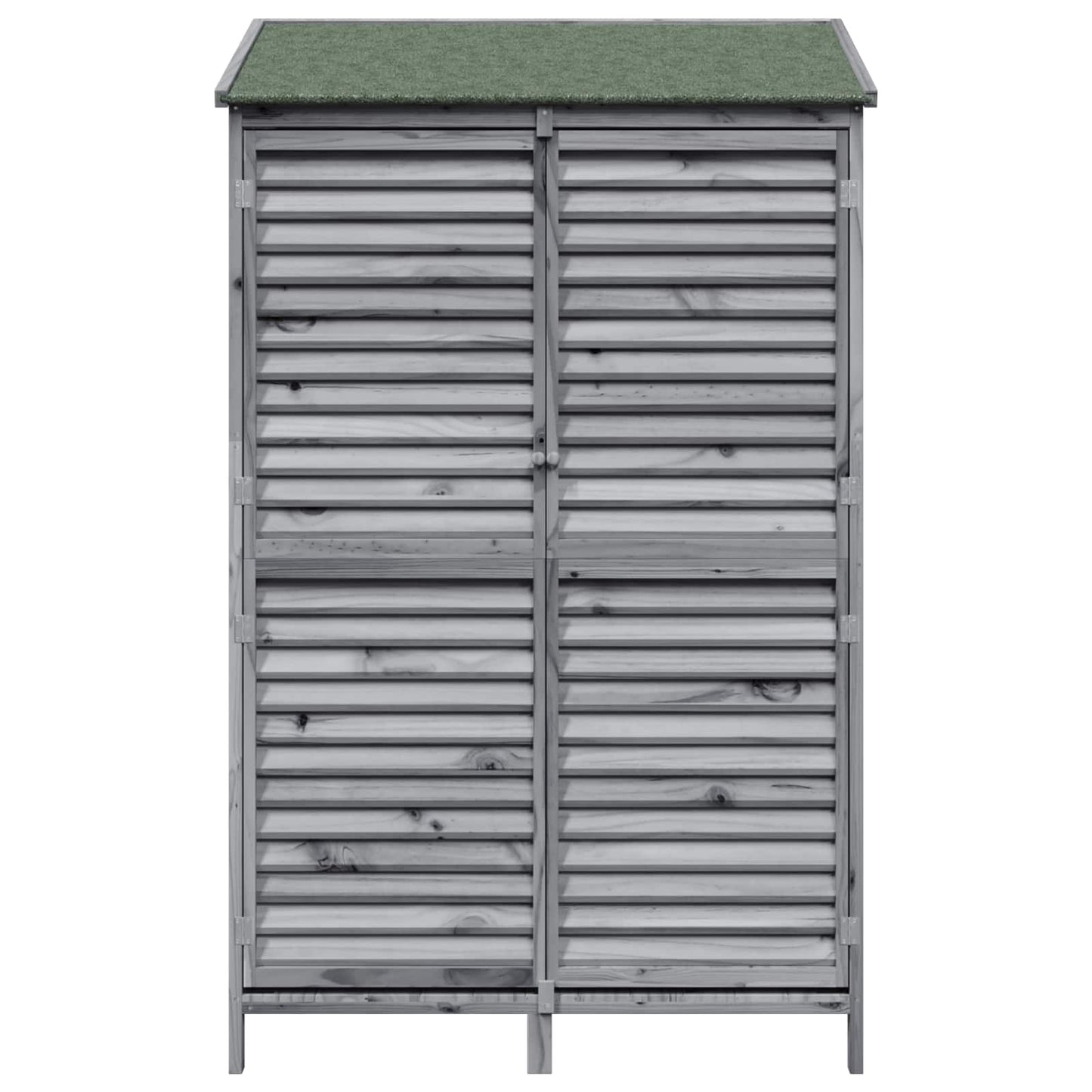 Gartenschuppen Grau 106 x 56 x 176,5 cm Massivholz aus Fichte