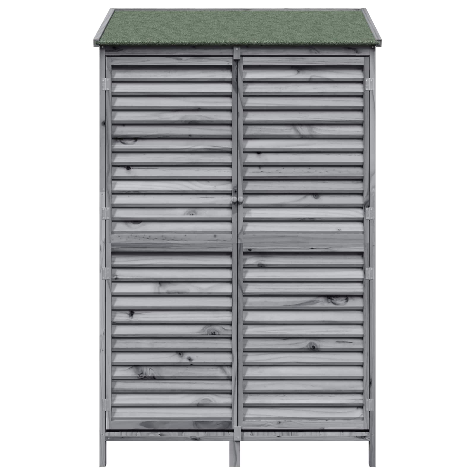 Gartenschuppen Grau 106 x 56 x 176,5 cm Massivholz aus Fichte
