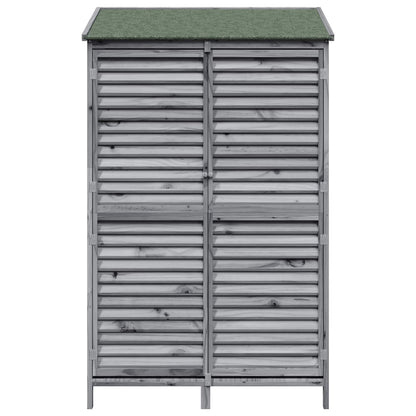 Gartenschuppen Grau 106 x 56 x 176,5 cm Massivholz aus Fichte