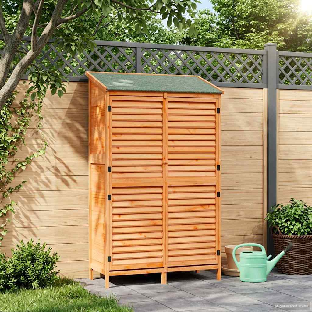 Gartenschuppen Braun 106 x 56 x 176,5 cm Massivholz aus Fichte