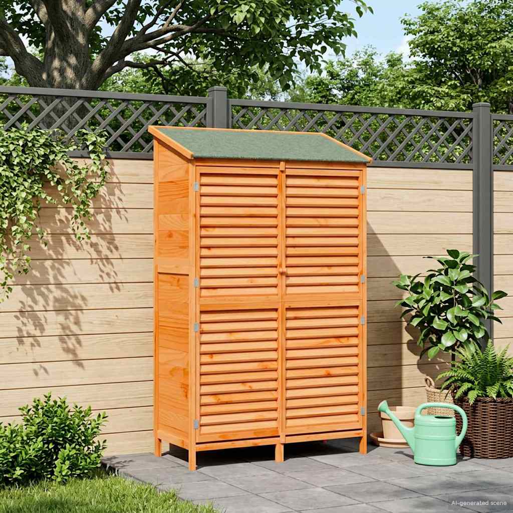 Gartenschuppen Braun 106 x 56 x 176,5 cm Massivholz aus Fichte