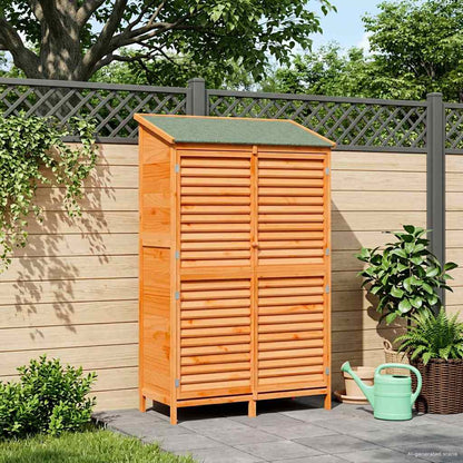 Gartenschuppen Braun 106 x 56 x 176,5 cm Massivholz aus Fichte