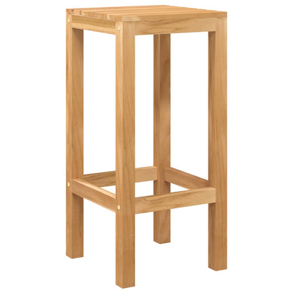 Outdoor Bar Set 5 stk. Unbehandelt Massivholz Teak
