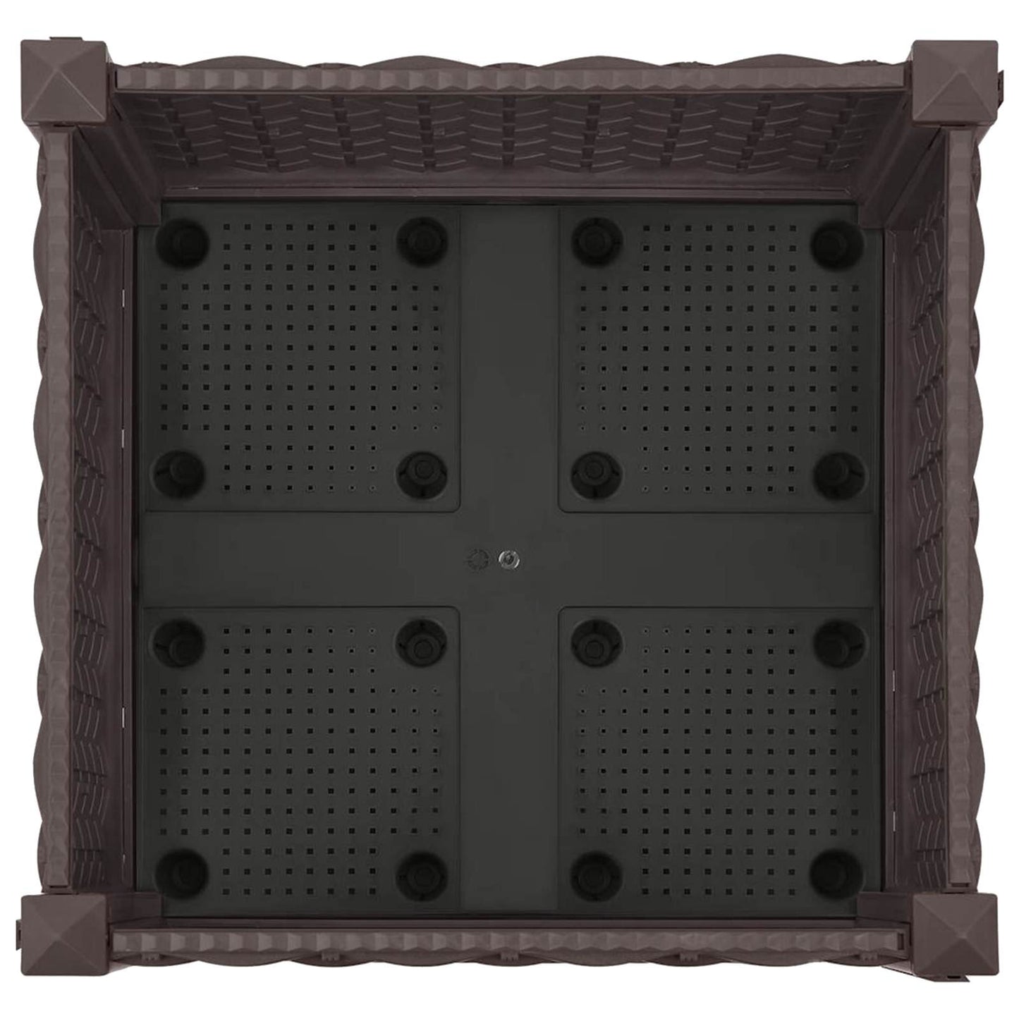 Gartenpflanzer mit Rädern Braun 40 x 40 x 29 cm PP