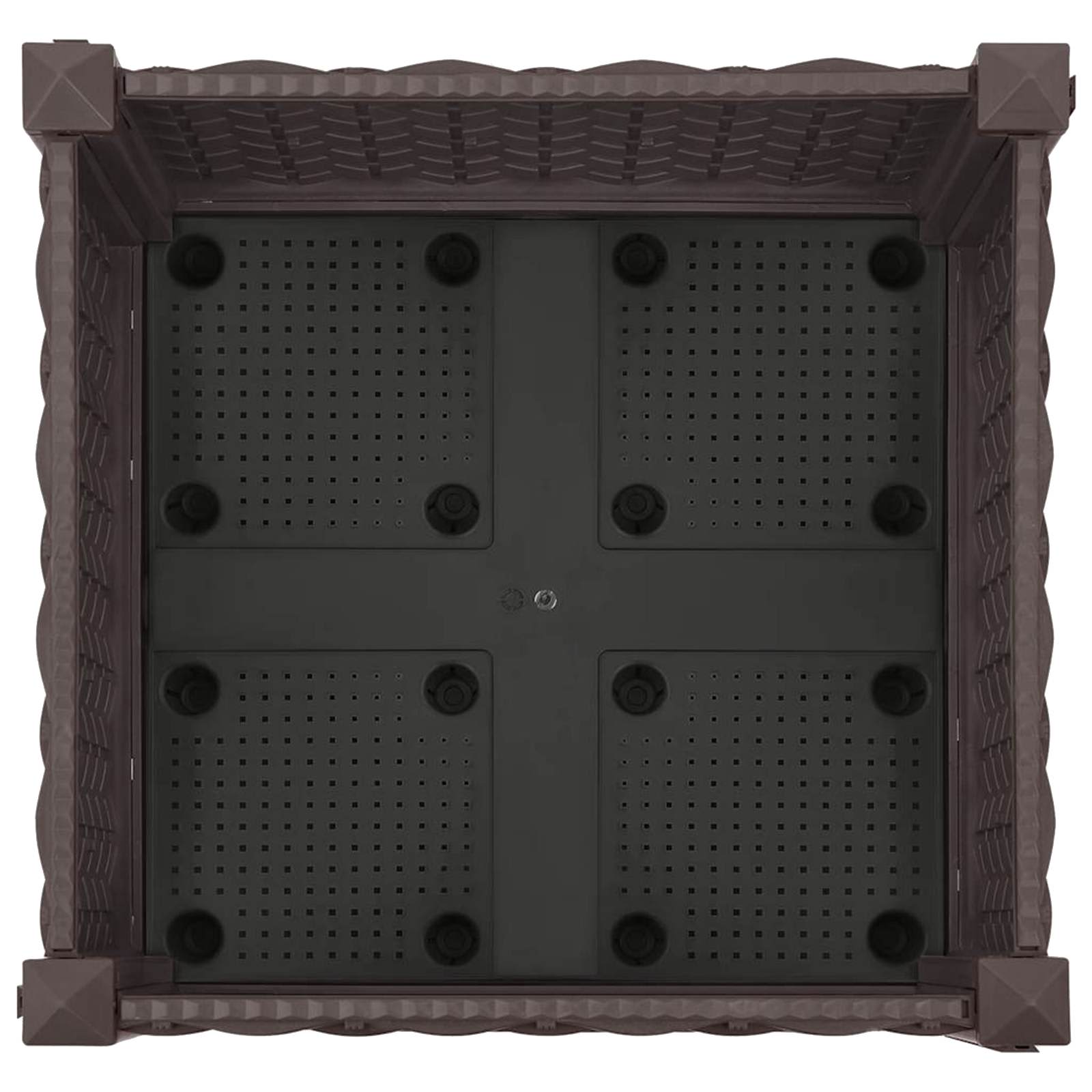 Gartenpflanzer mit Rädern Braun 40 x 40 x 29 cm PP