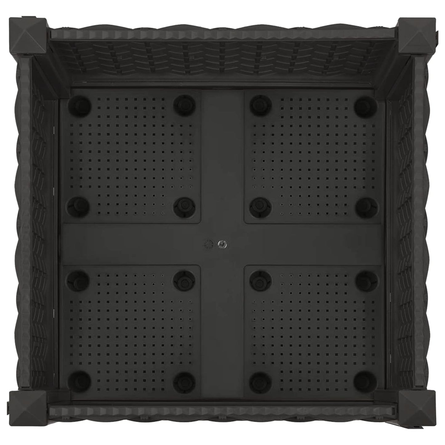 Gartenpflanzer mit Rädern Schwarz 40 x 40 x 29 cm PP