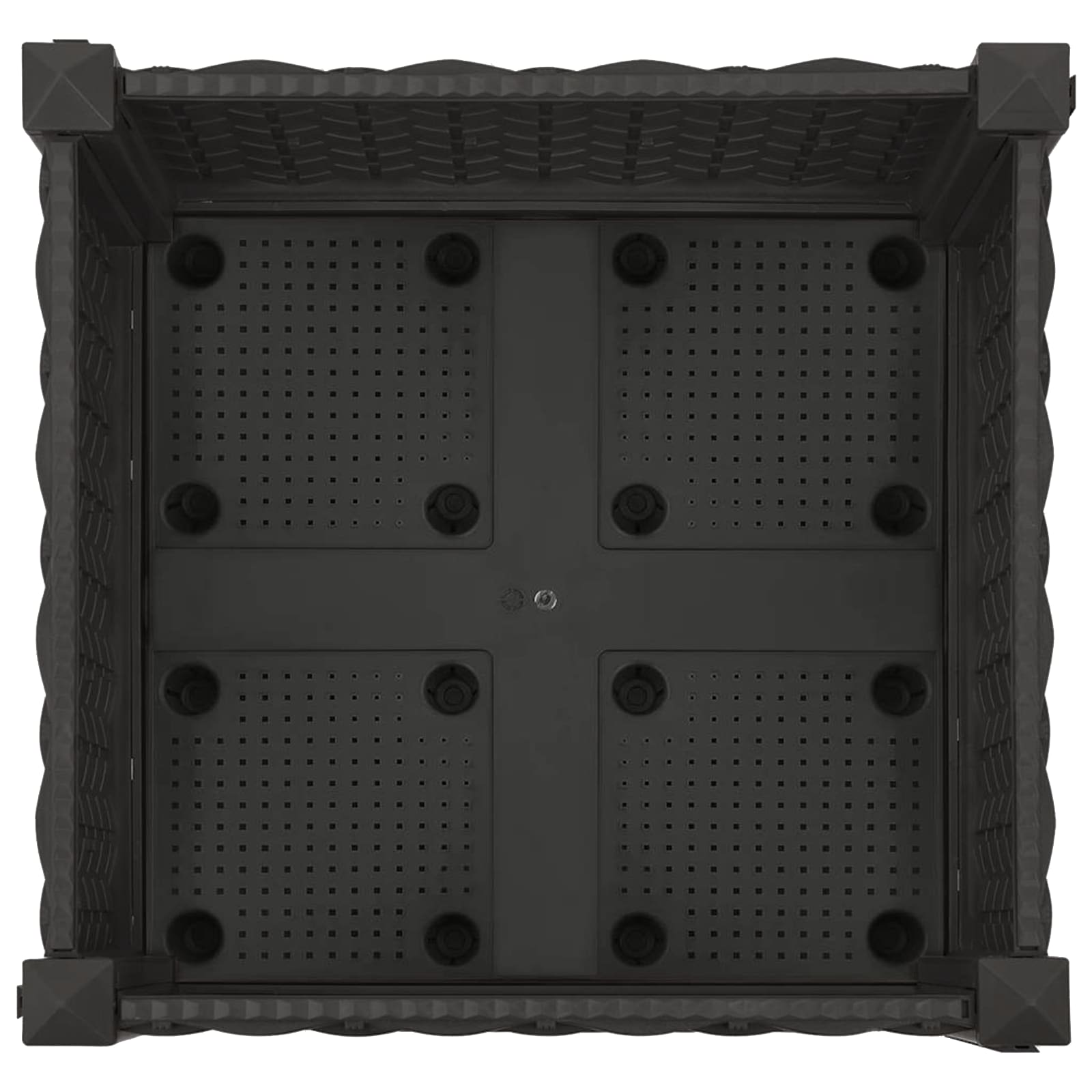 Gartenpflanzer mit Rädern Schwarz 40 x 40 x 29 cm PP