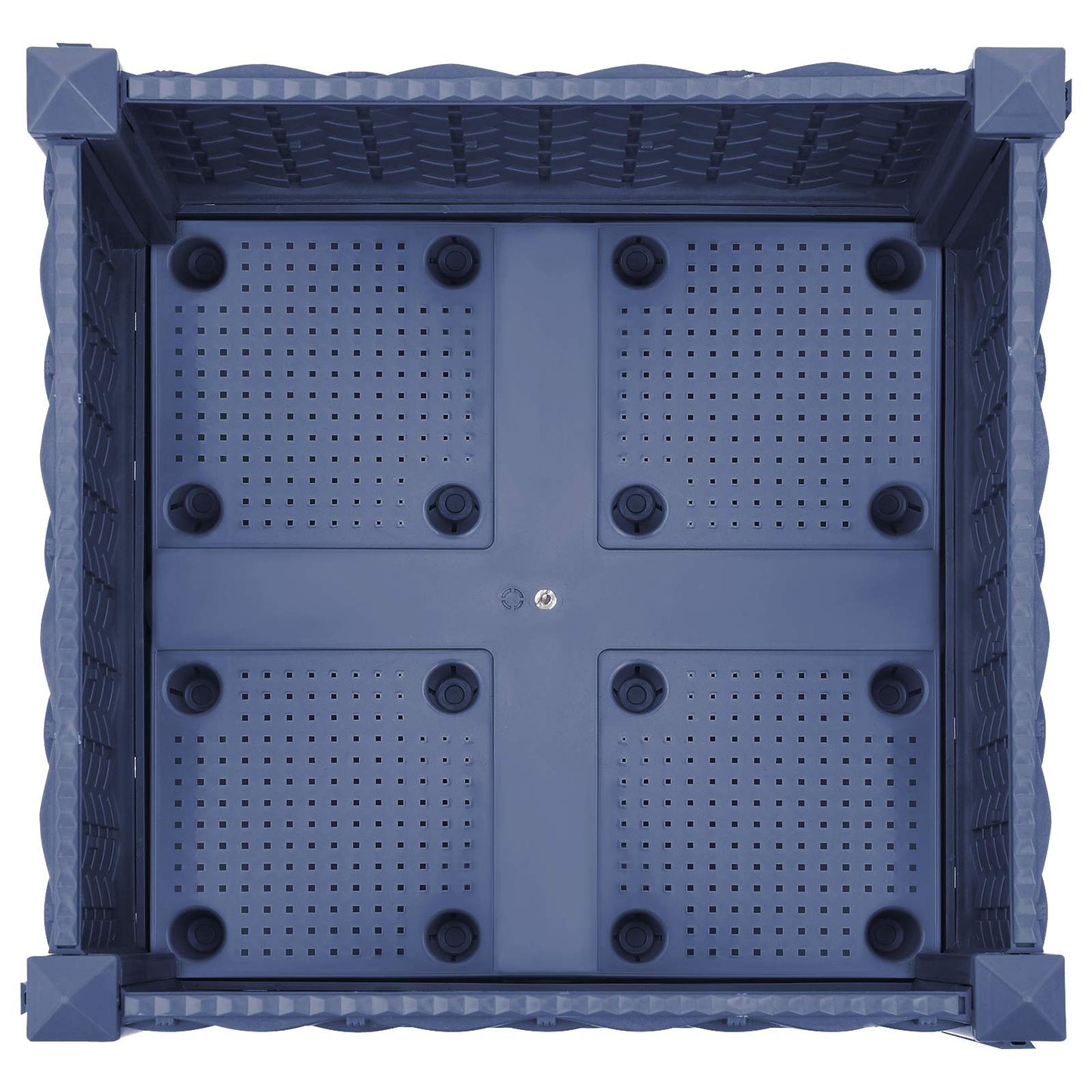 Gartenpflanzer mit Rädern Blaugrau 40 x 40 x 33 cm PP