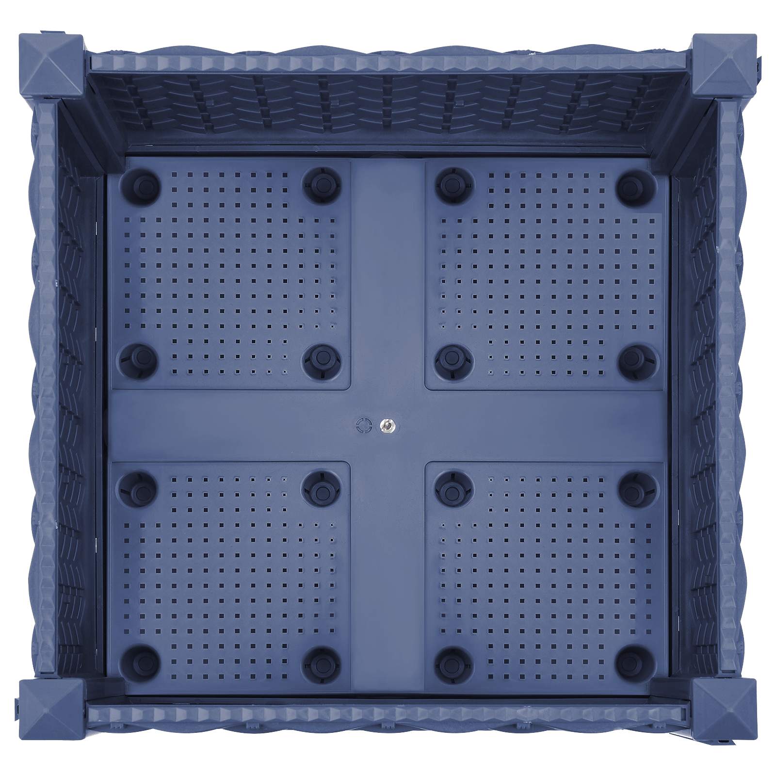 Gartenpflanzer mit Rädern Blaugrau 40 x 40 x 33 cm PP