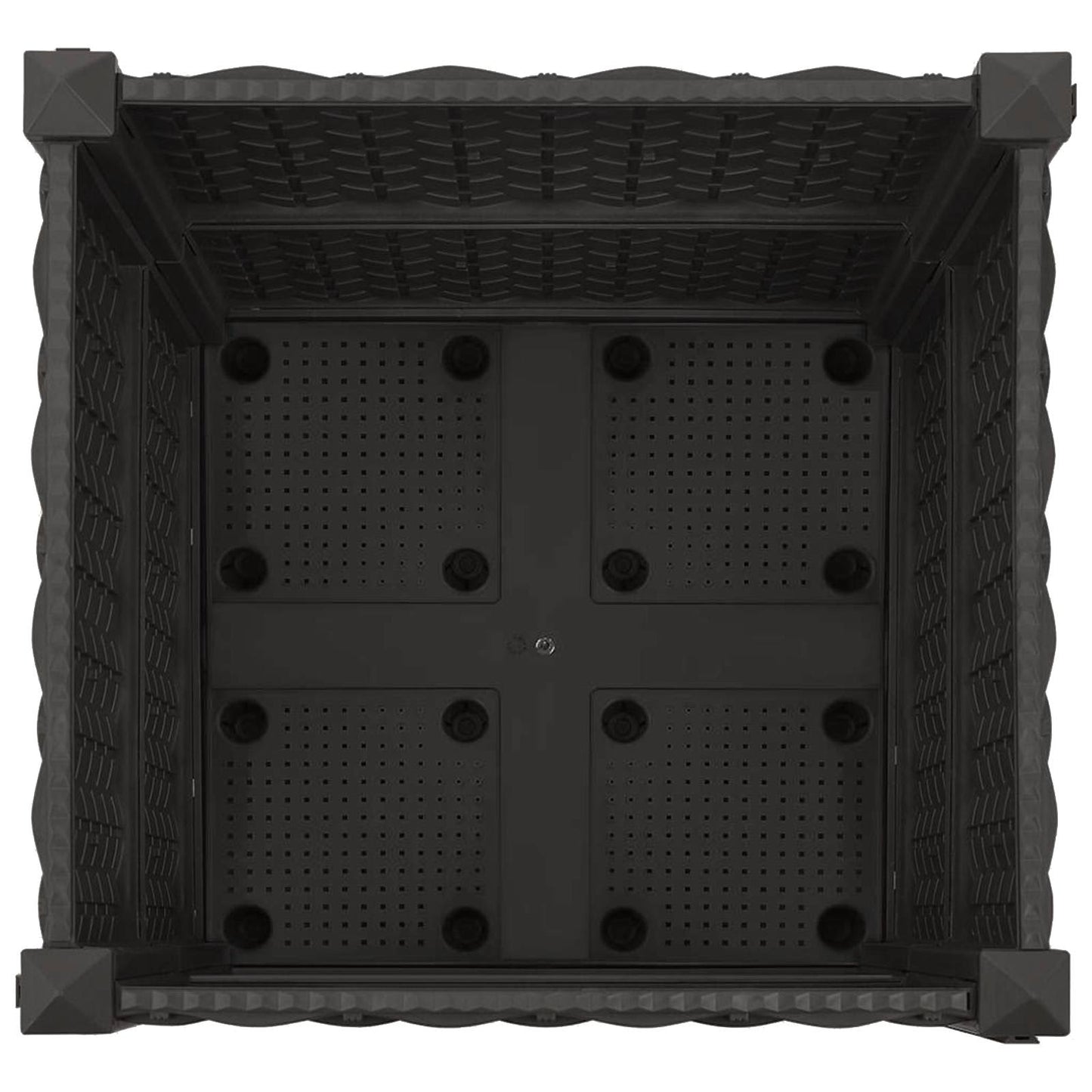Gartenpflanzer mit Rädern Schwarz 40 x 40 x 44 cm PP