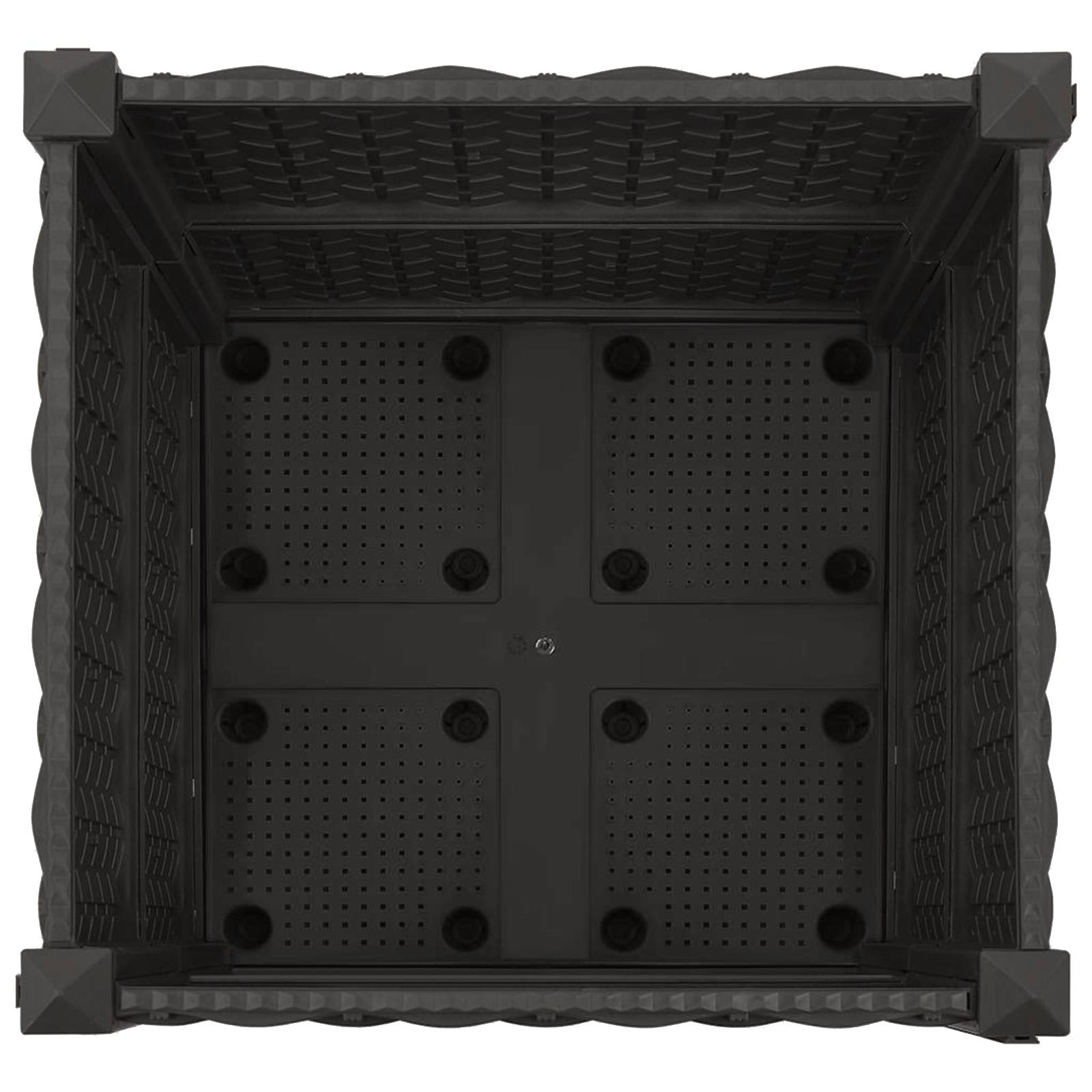 Gartenpflanzer mit Rädern Schwarz 40 x 40 x 44 cm PP