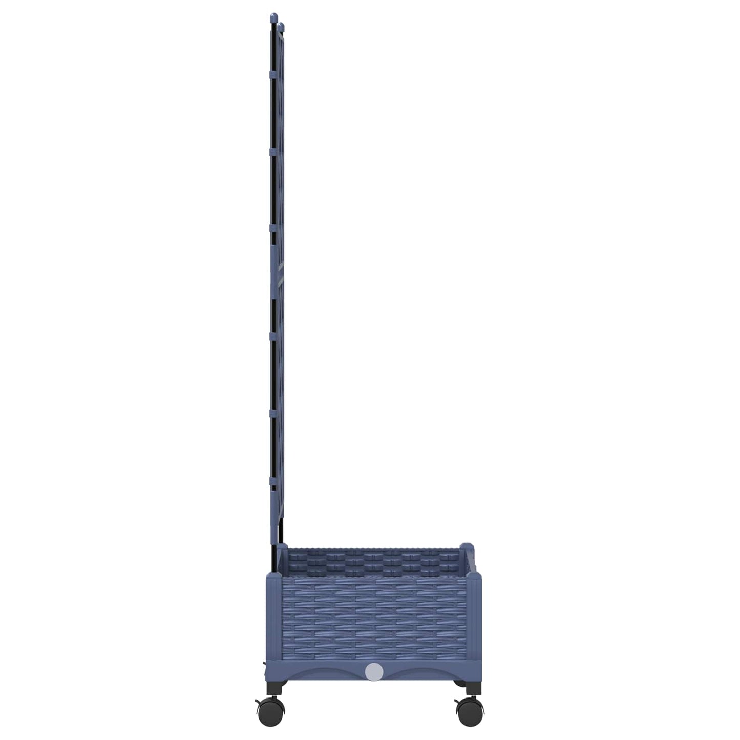 Pflanzkübel mit Spalier und Rädern Grau 40 x 40 x 131,5 cm PP