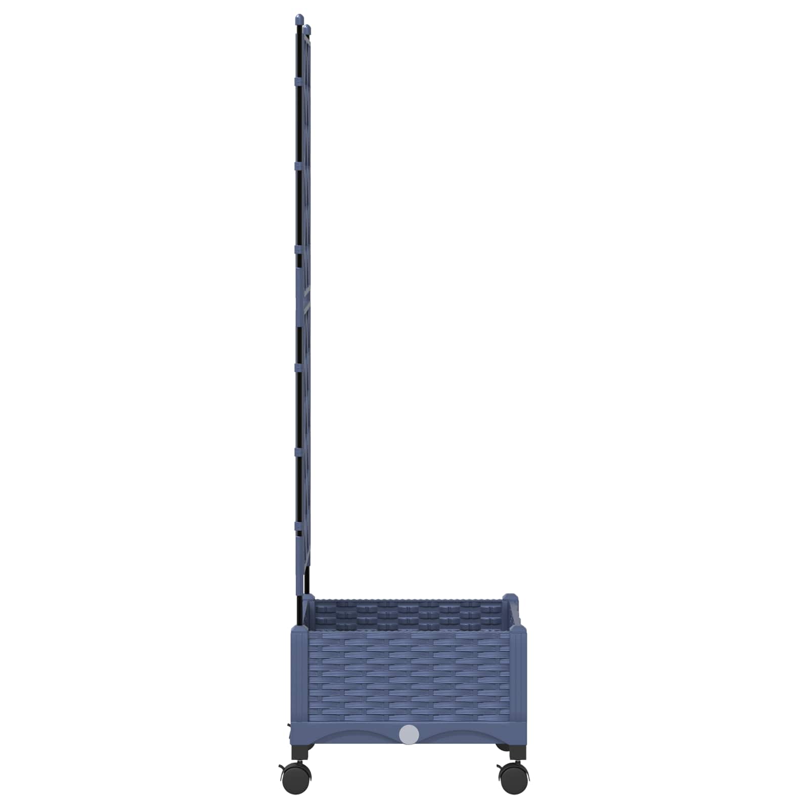Pflanzkübel mit Spalier und Rädern Grau 40 x 40 x 131,5 cm PP