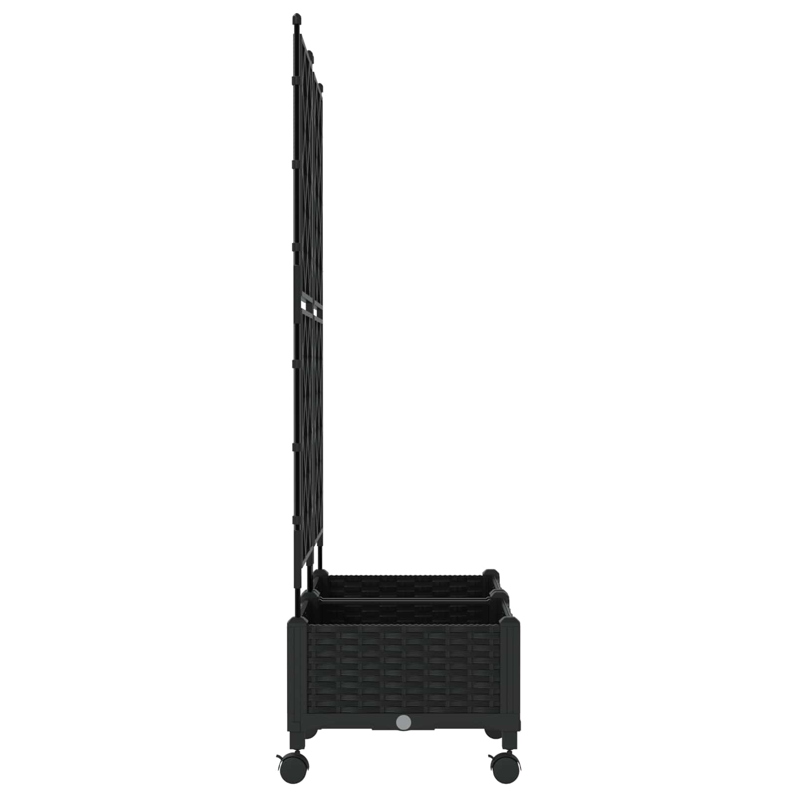 Pflanzkübel mit Spalier und Rädern 2 Stk. Schwarz PP