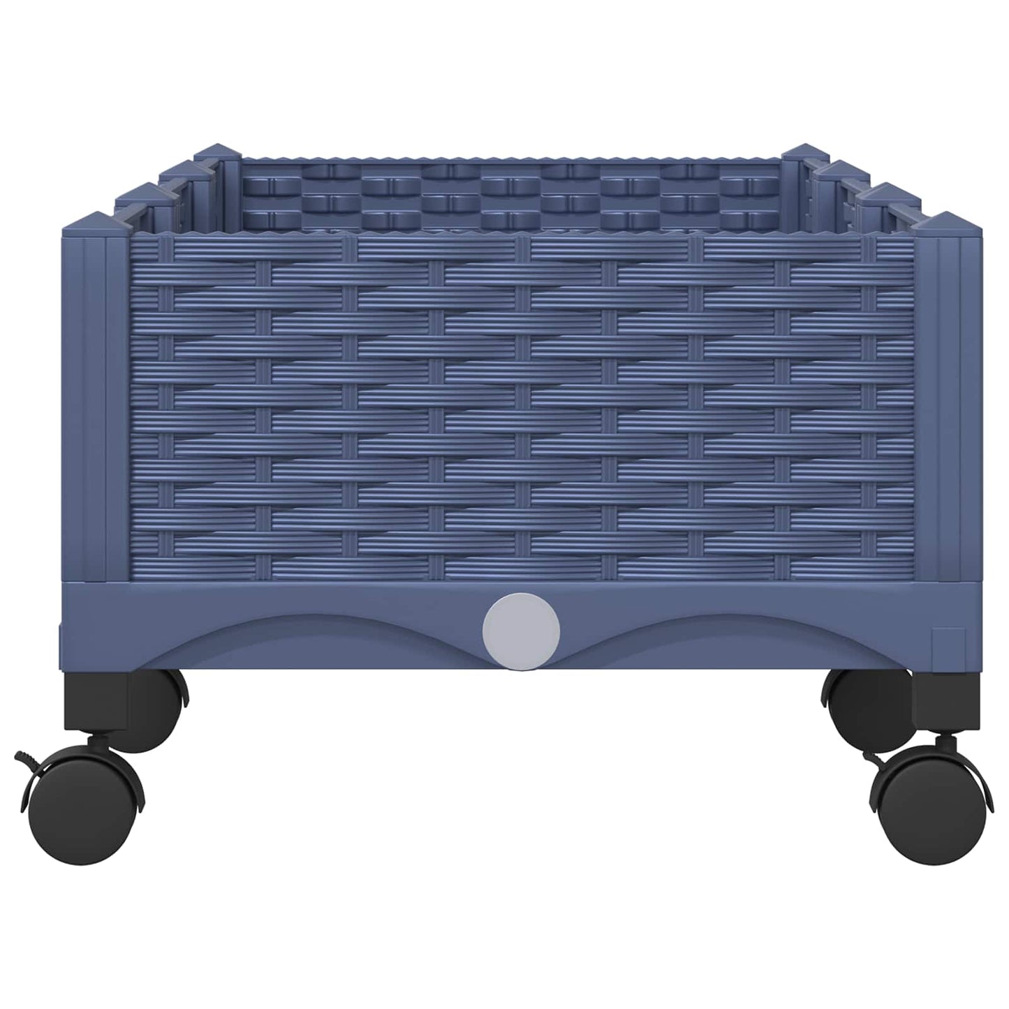 Gartenpflanzer mit Rädern Blaugrau 120 x 40 x 33 cm PP