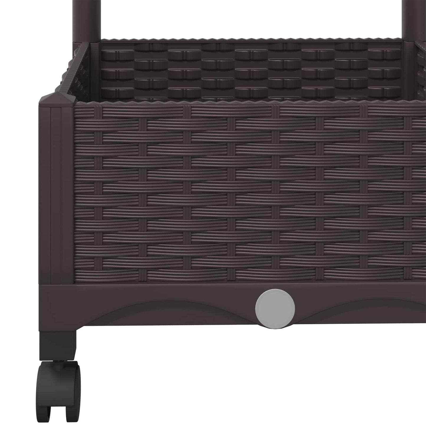 Pflanzkübel mit Spalier und Rädern Braun 120 x 40 x 131,5 cm PP