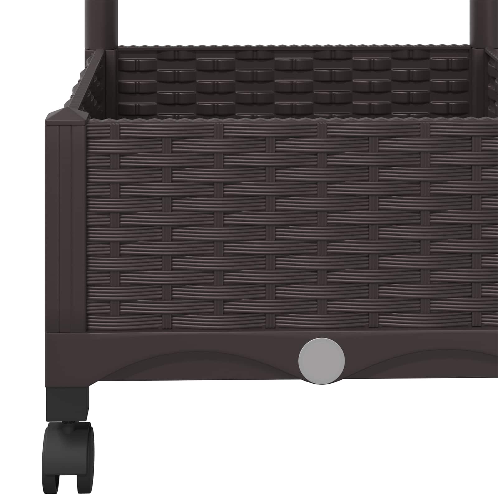 Pflanzkübel mit Spalier und Rädern Braun 120 x 40 x 131,5 cm PP
