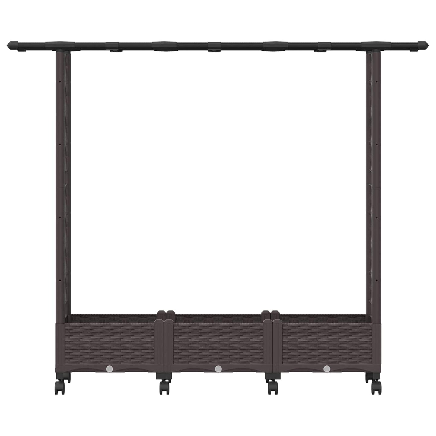 Hochbeet mit Rankgitter und Dach Braun 164 x 40 x 127 cm PP