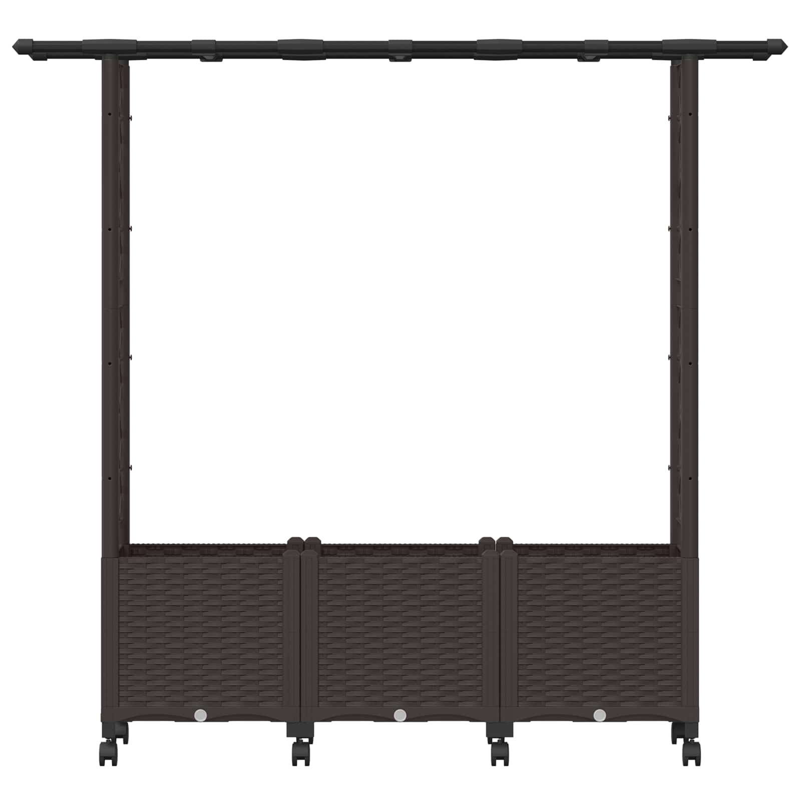 Hochbeet mit Rankgitter und Dach Braun 162,5 x 40 x 142 cm PP