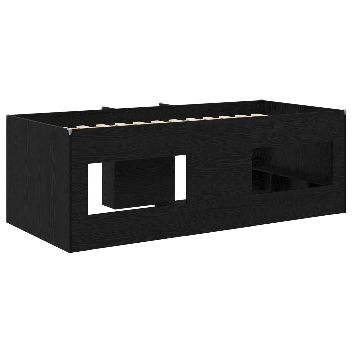 Hochbett für Kinder Schwarze Eiche 80 x 200 cm Holzwerkstoff