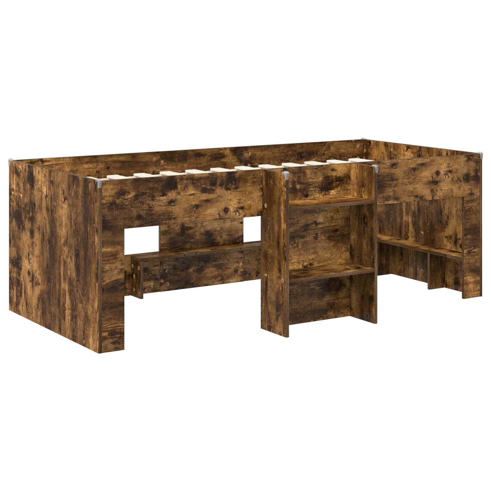 Hochbett für Kinder Raucheiche 80 x 200 cm Holzwerkstoff
