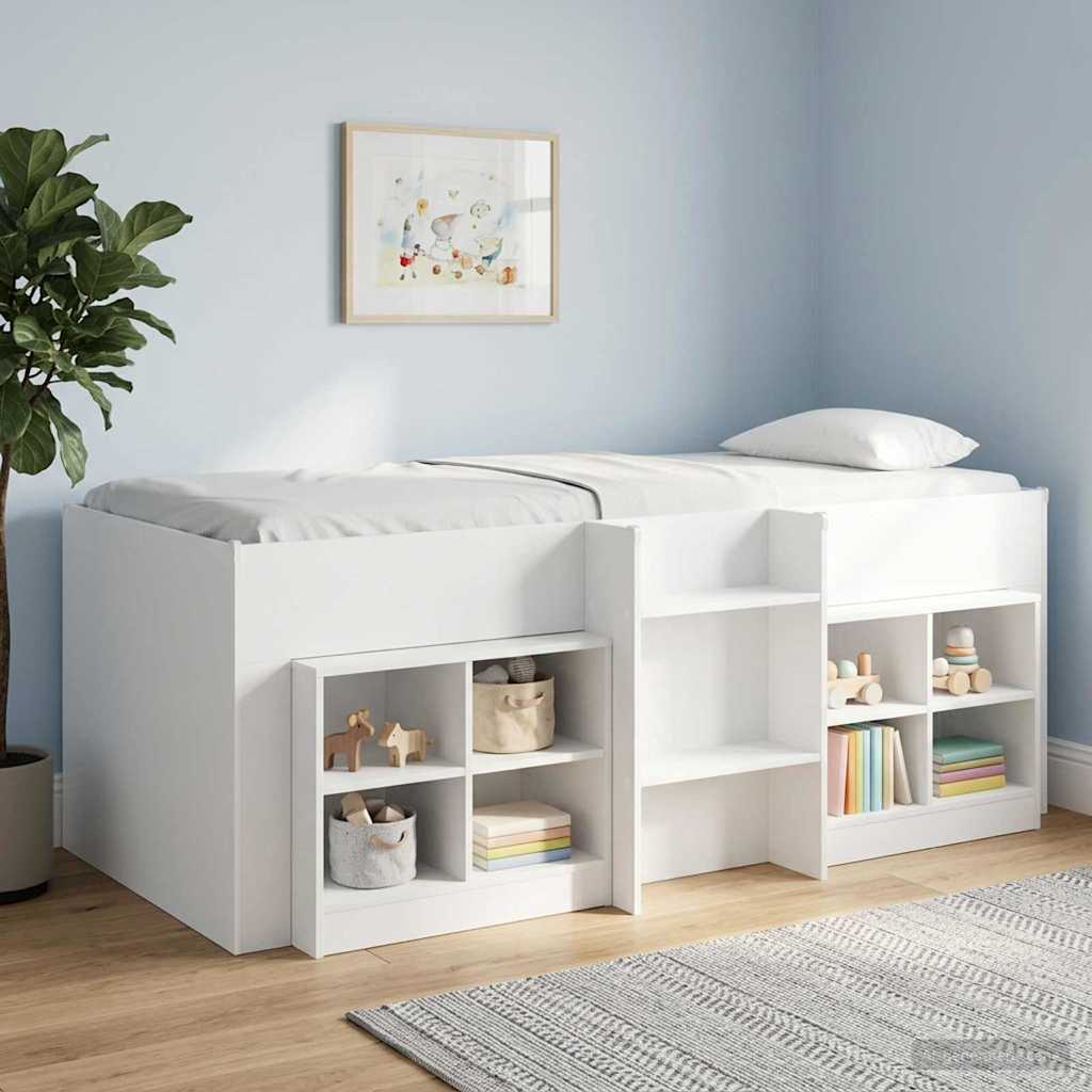 Hochbett für Kinder Weiß 90 x 200 cm Holzwerkstoff