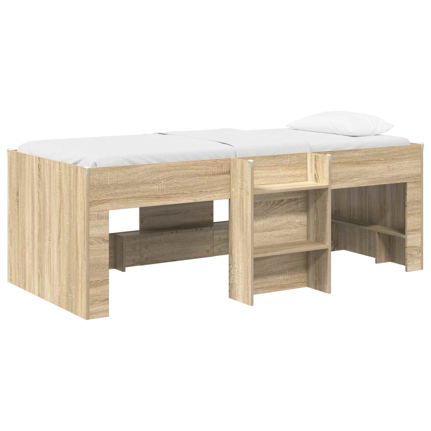 Hochbett für Kinder Sonoma-Eiche 90 x 200 cm Holzwerkstoff