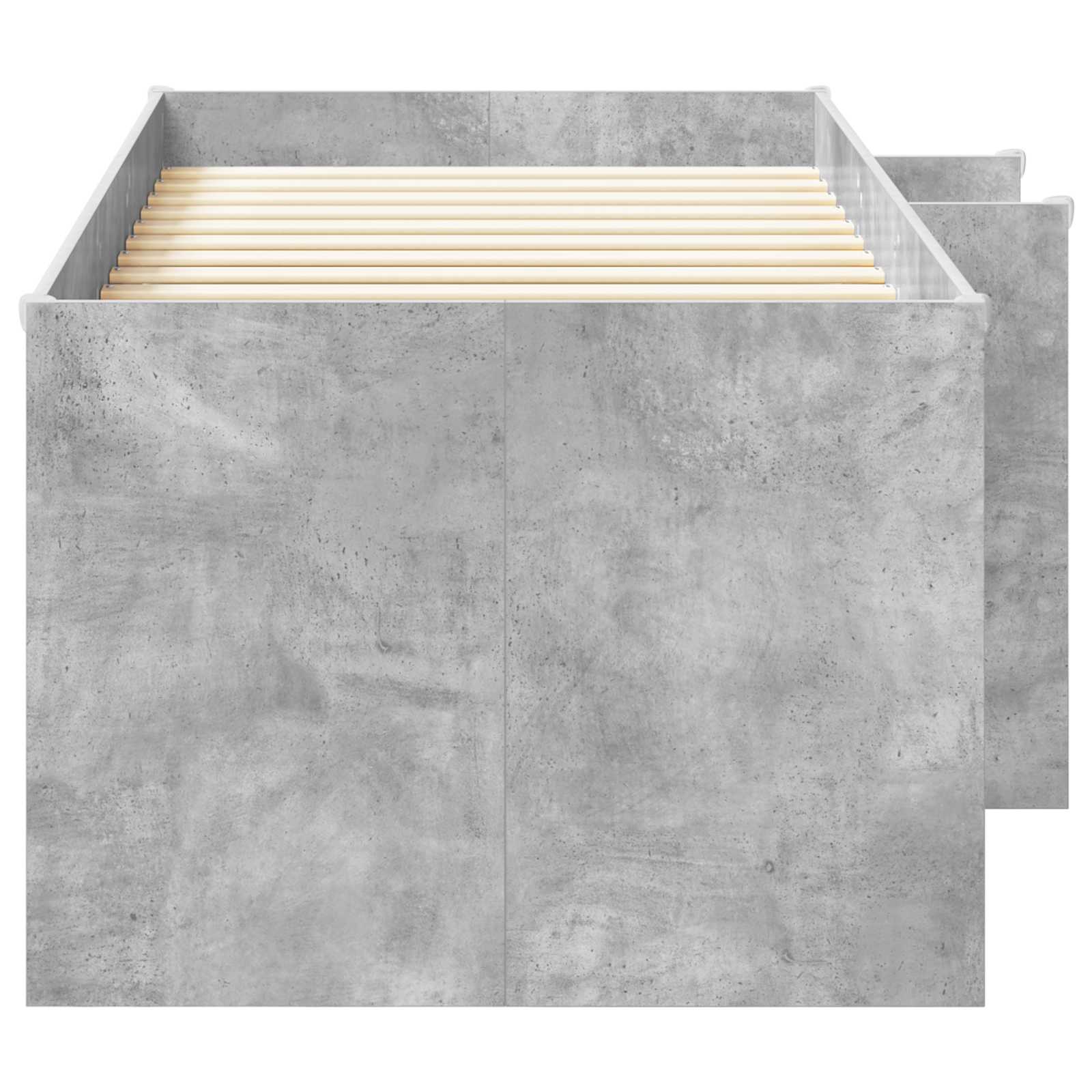 Hochbett für Kinder Betongrau 90 x 200 cm Holzwerkstoff