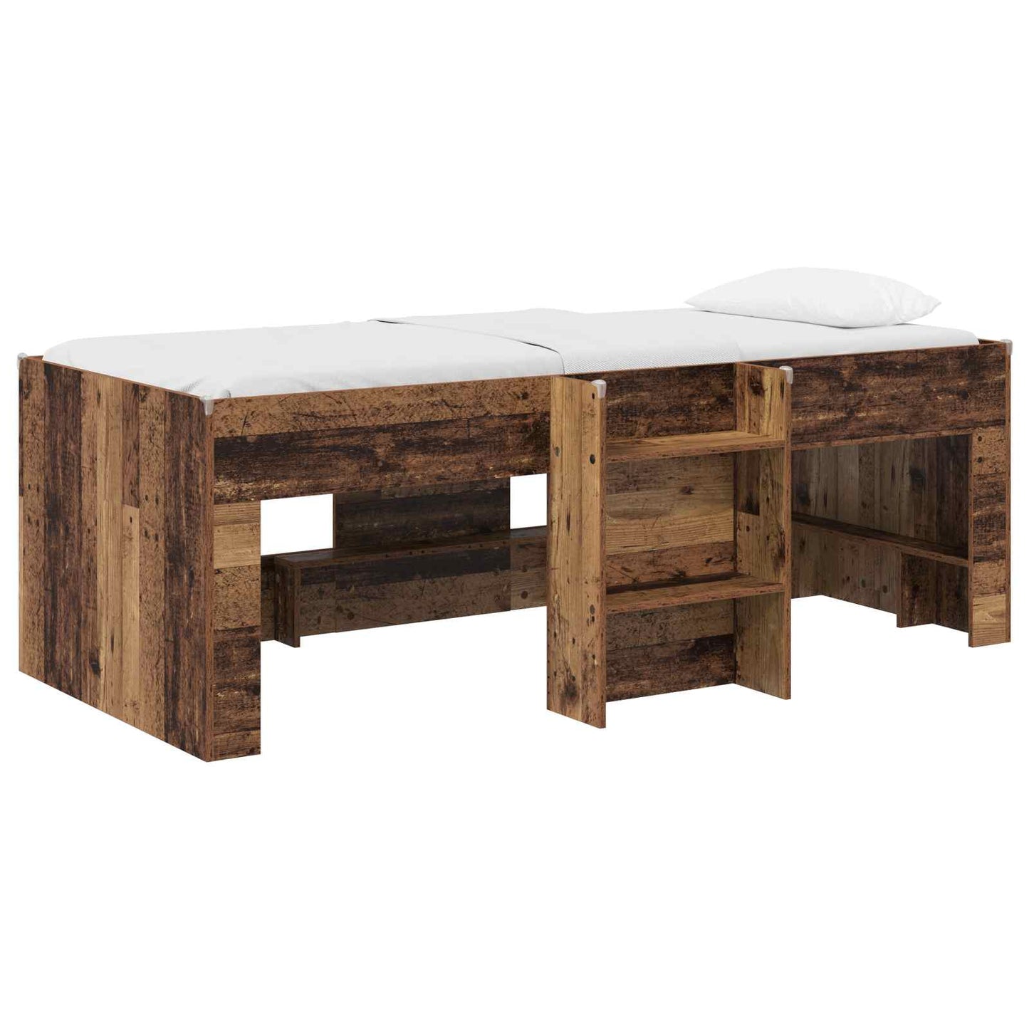 Hochbett für Kinder Altholz 90 x 200 cm Holzwerkstoff