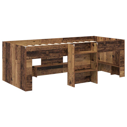 Hochbett für Kinder Altholz 90 x 200 cm Holzwerkstoff