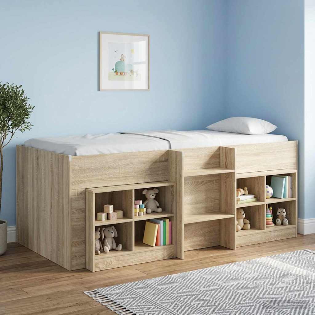 Hochbett für Kinder Sonoma-Eiche 100 x 200 cm Holzwerkstoff